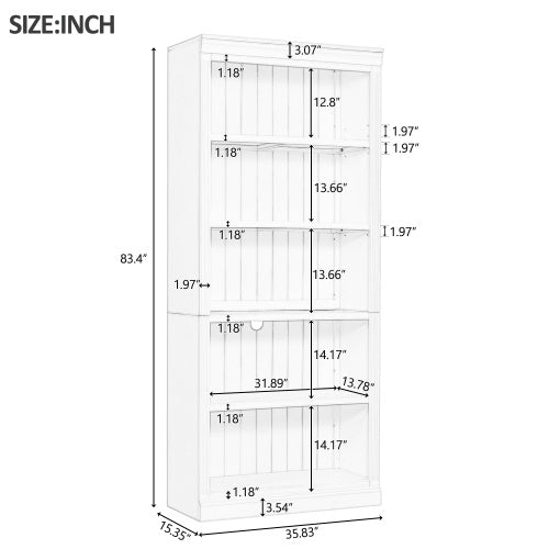 5 Tiers Of Home Decor Bookshelves - White