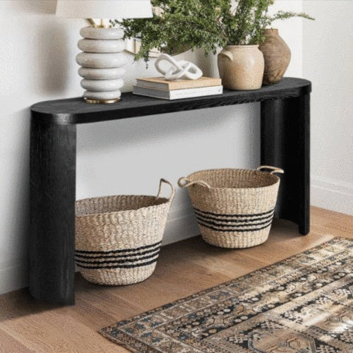 60 Thick Top Entryway Table, Curved Legs, Support The Installation Of Inward-facing Or Outward-facing For Sofas, Entryway