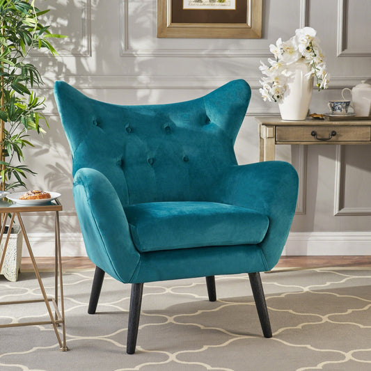 Velvet Teal Arm Chair