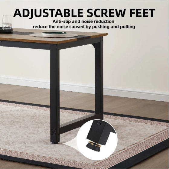 Computer Desk Large Office Desk, 59.8 Inch / 70.9 Inch Gaming Desk Writing Desk Work Desk For Home Office, Study, Modern Simple Wooden Desk, Large Legroom, Metal Frame, Rustic Black