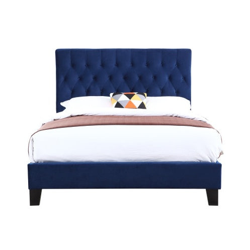 Luma Blue Queen Upholstered Bed Wallace Bay
