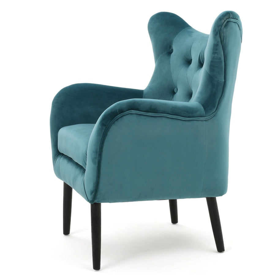 Velvet Teal Arm Chair