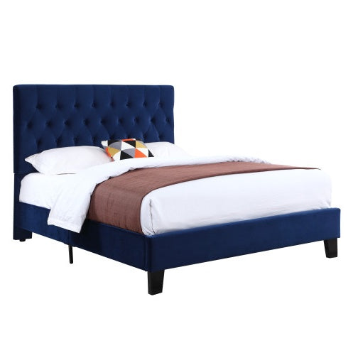 Luma Blue Queen Upholstered Bed Wallace Bay