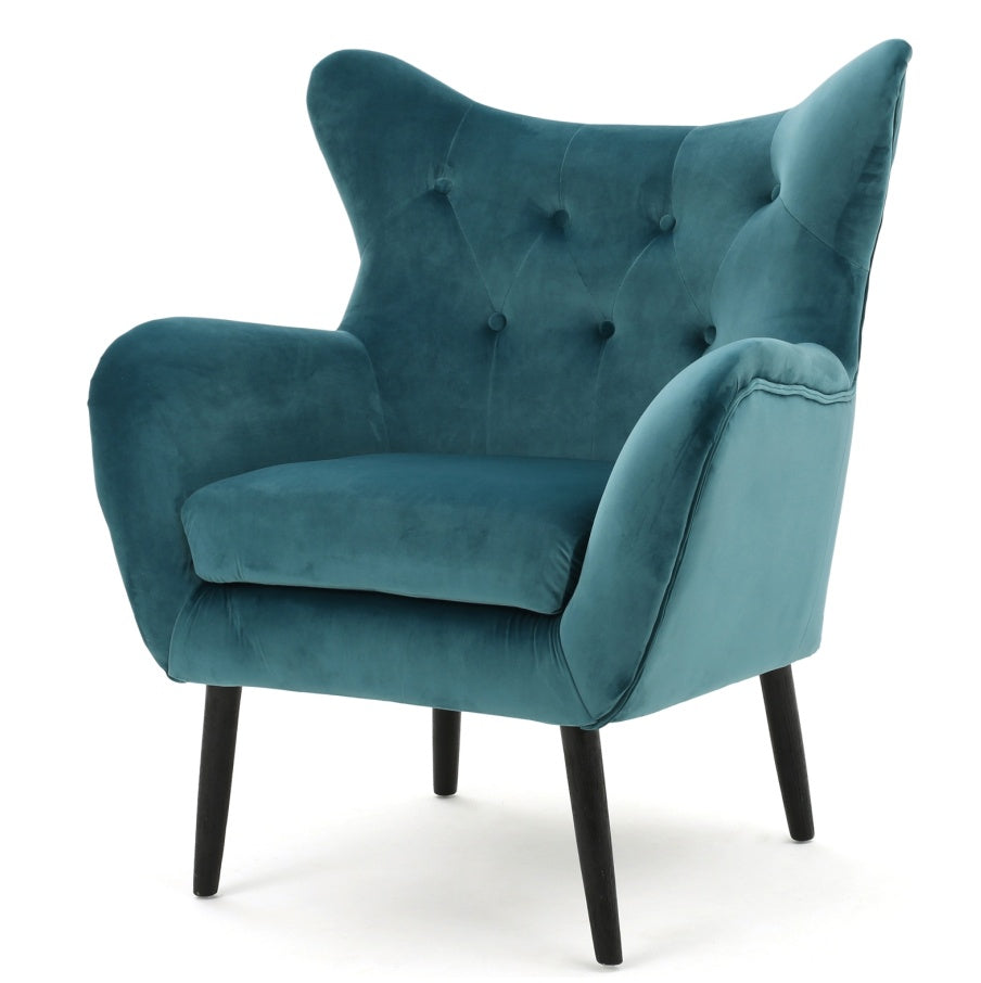 Velvet Teal Arm Chair